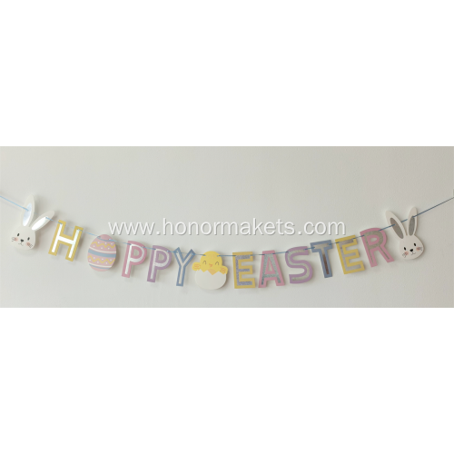Easter holographic bunting